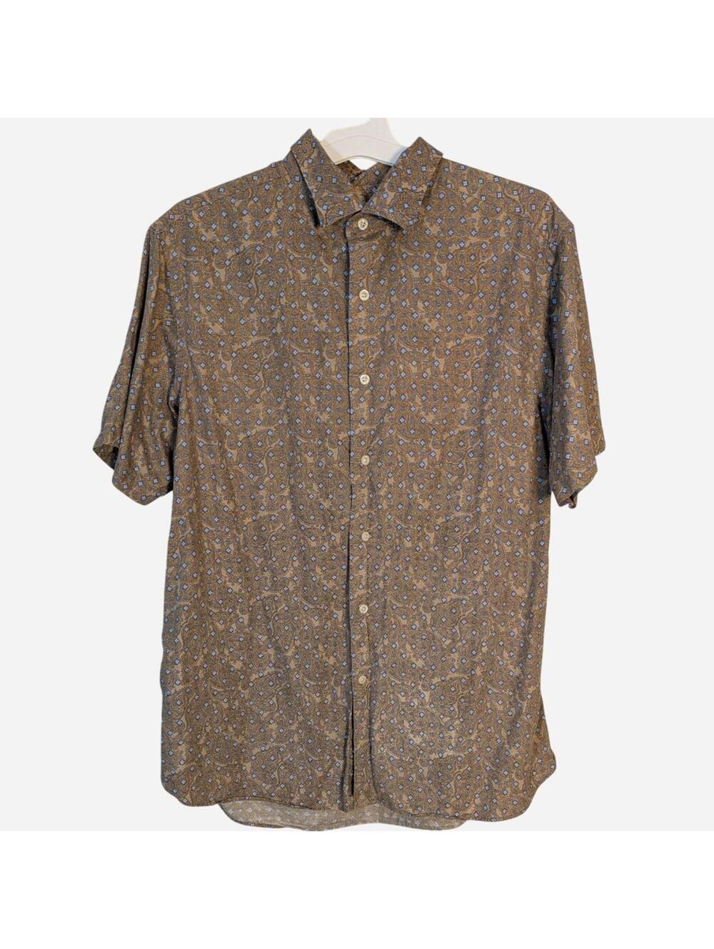 Y2K Cremeux Classics Short Sleeve Patterned Shirt – Size L
